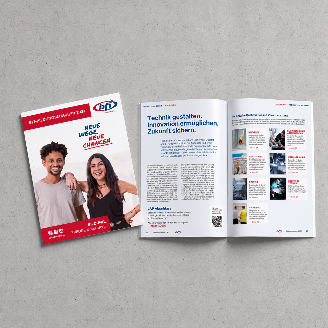 Bildungsmagazin 2026 des bfi Steiermark